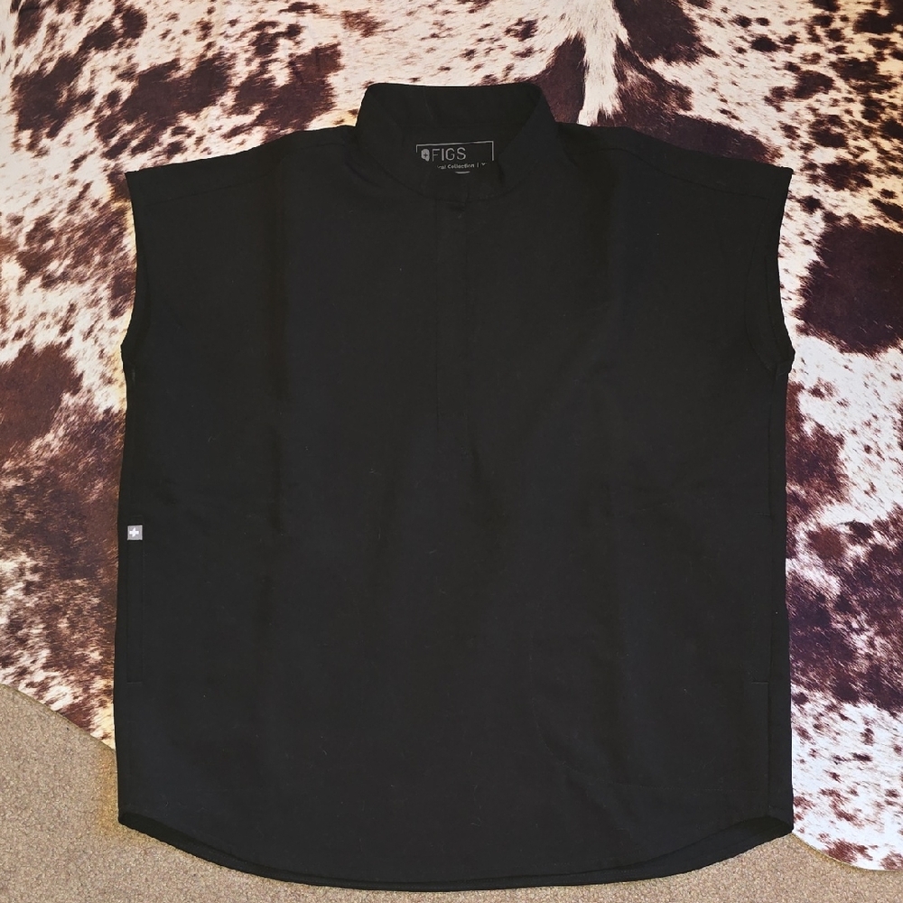 Figs Womens Black Scrub Top